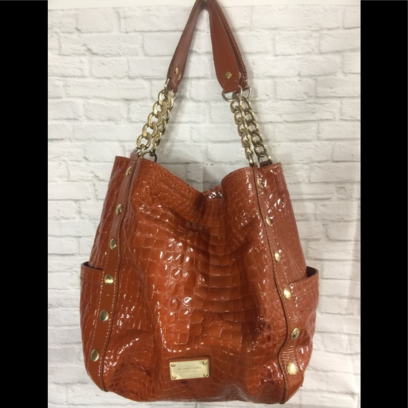 Michael Kors Rust Croc-Embossed Shoulder Bag - Picture 1 of 9